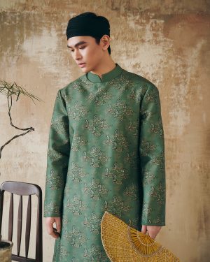 ÁO DÀI ẨN MÃ LỤC VÂN