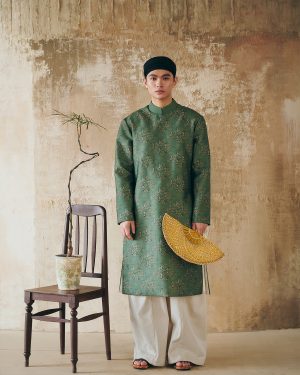 ÁO DÀI ẨN MÃ LỤC VÂN